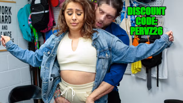 Hot Trouble-Maker Teenager Shoplifted Food, So the Security Guard Fed Her His Sticky Cum