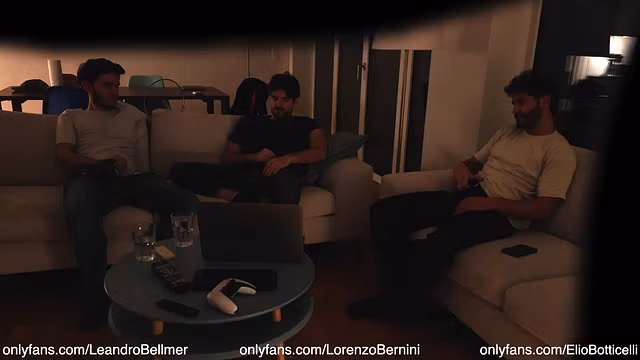 Straight friend seduced by gay friends