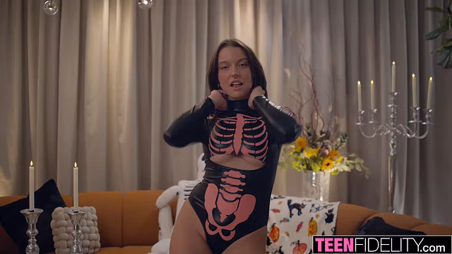 TEENFIDELITY - Kloe Love's Sucking Halloween Cock!
