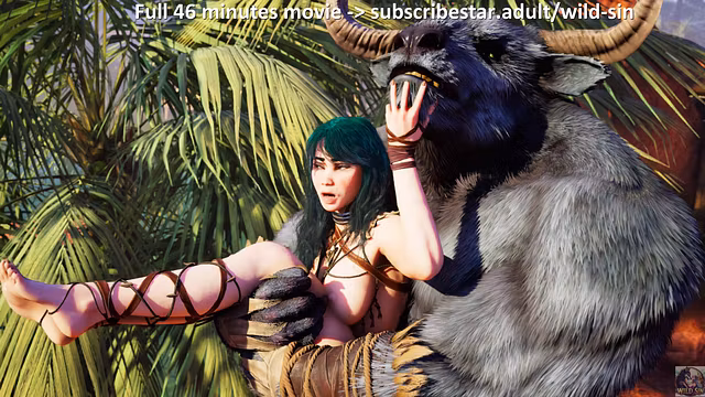 Minotaur fucks Cute Aru’kai Girl in Oasis Part 2