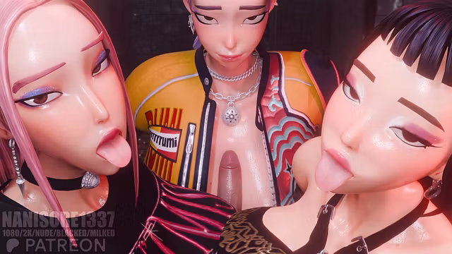 Huntrix Trio Sloppy Titjob RUMI ZOEY MIRA 3D Animation