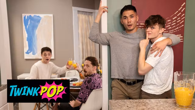 TWINKPOP - Brunch Gets Hot As Jake Preston Sucks, Rides And Cums All Over Colton Reece’s Thick Dick