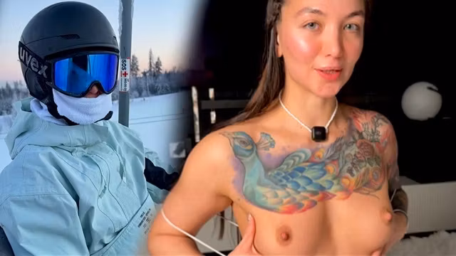 секс с незнакомкой, трахнул наивную сексуальную сноубордистку раком после тренировки