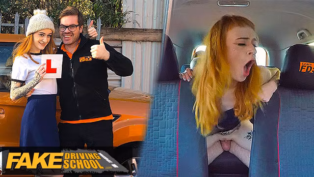 Fake Driving School - Stalling Student Sucks and Fucks Instructor