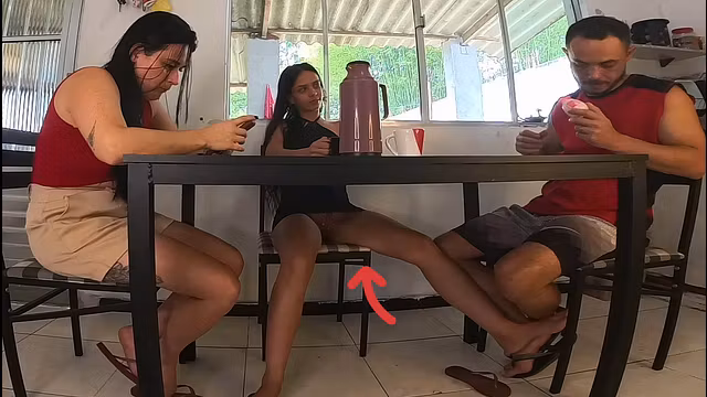 I gave my friend's husband a blowjob and a blowjob under the table on her birthday
