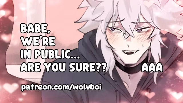 Riding Your Shy Submissive Puppy Boyfriend in Public. Sneaky Subway Sex. Male Whimpering and Moaning