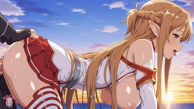 Kirito Fucks Asuna on the Street at Sunset – SAO Parody