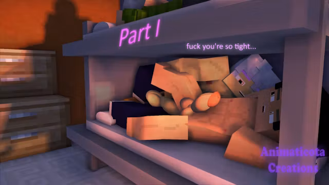 I'm Fucking My Roomate While His Str8 Lab Partner Is Studying part I - Minecraft Gay Porn