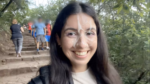 If you come second to this mountain - you'll be walking around with cum on your face in front of people! - Crazy Public Cumwalk