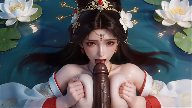 A Chinese ancient costume fairy was having a passionate encounter with her lover, but was suddenly surrounded. Then...AI-generated