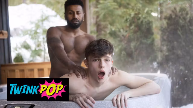 TWINKPOP - Braxton Cruz Gets His Cock Stroked In The Hot Tub, Then Fucks A Twink In Doggystyle