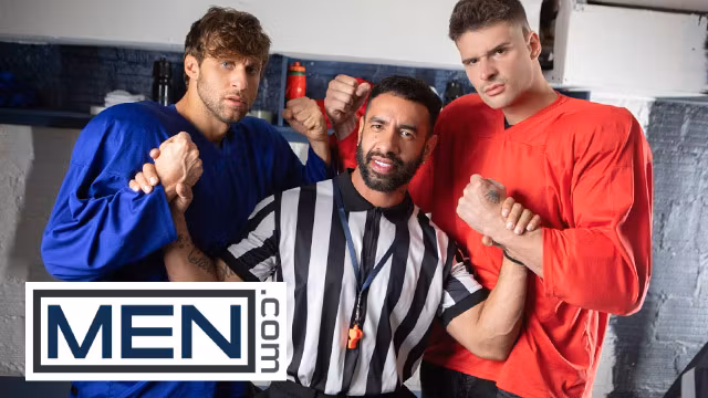 MEN - Malik Delgaty And Dom King Settle Their Differences By Double Penetrating Referee Mateo Zagal