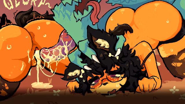 Gamer Girl Gets Knotted By A Werewolf (Her Pussy Is Filled To The Brim With His Semen)