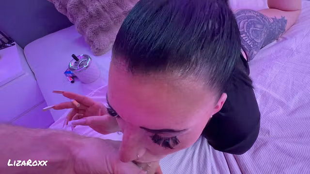 Caught Me Smoking… Turned Into a Sloppy Blowjob POV