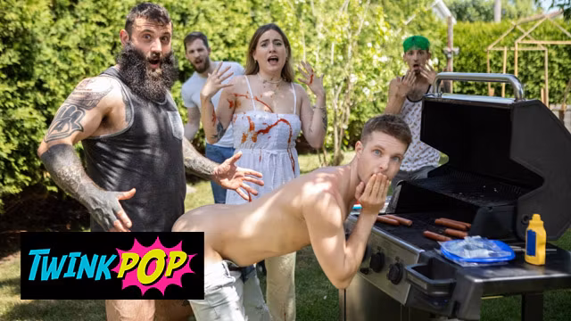 TWINKPOP - Benjamin Blue Drizzles Mustard On His Stepdad Markus Kage’s Cock And Sucks Every Drop