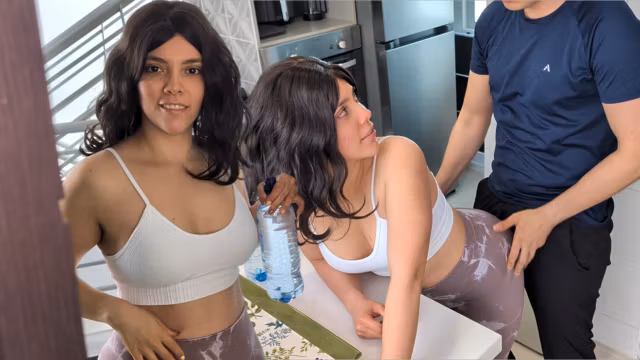My best friend's girlfriend was horny before we went to the gym together
