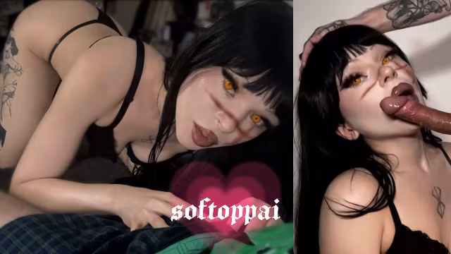Yoru takes over and Denji fucks her face ( Chainsaw Man Cosplay ) ( Blowjob POV ) - SoftOppai