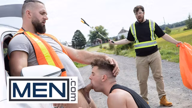 MEN - Trevor Brooks Gets A Hot Public Fuck From Chuck Conrad After Faking Car Trouble