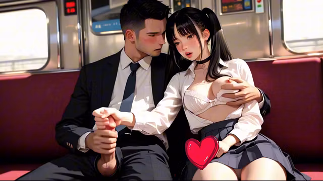 Subway Public Creampie: Hot Brunette College Girl Flashes White Panties & Gets Fucked by Stranger on Morning Train – Cum in Pussy & Mouth!