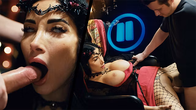Time Travel Busty Witch Gets Her Pussy Pounded - Cum In Mouth Freeze Porn