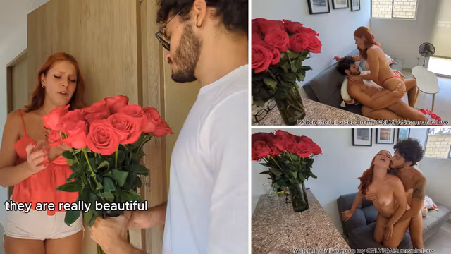 I seduce the guy who delivers flowers to my house and let him fuck me hard (ITALIAN AMATEUR)