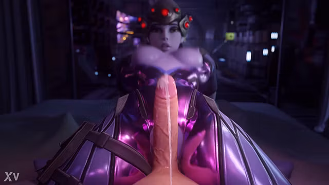 widowmaker es follada de cowgirl con traje