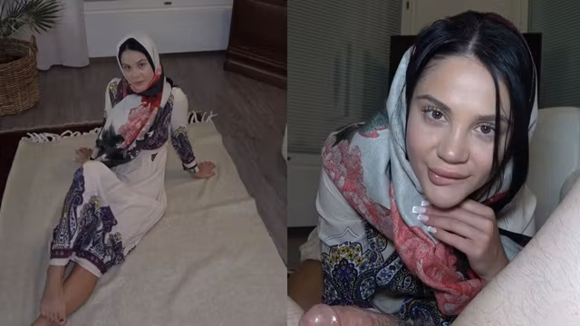 Türbanlı üvey kız kardeşim 6 aydır boşandı, bizim eve geldi. Bugün fark ettim, baya seks istiyor