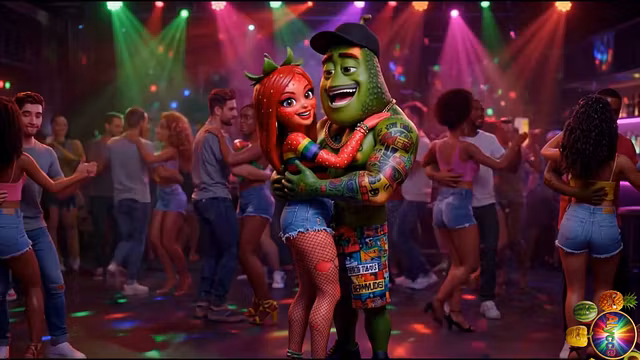 Moranguete Twerks at Funk Party with Boyfriend then Cheats with Pineapple Prince Cheats on Pineapple King at Baile Funk Funk Dance Gone Wild porno