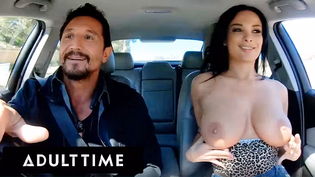 ADULT TIME - Anissa Kate Teases Her Instructor With Her Massive Natural Tits During Driving Lesson