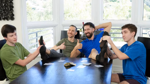 Broke Twinks Jacob King And Texas Twink Bet Everything In A Poker Game With Their Stepdads