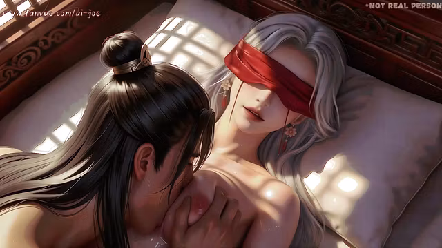 Third episode of the "White-haired Beauty" series is here! Absolutely to make you lose control, get extremely, AI-generated