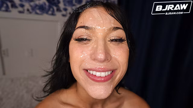 BJRAW Alexa Chains covered with a HUGE facial cumshot