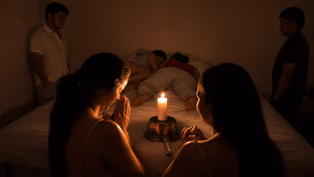 amigas rezan por tener una orgia celestial