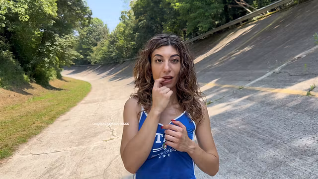 Volleyball player gets FUCKED hard by coach - Blowjob Outdoor