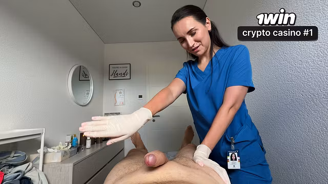 Hot Masseuse Puts On Latex Gloves For A Messy Happy Ending Cumshot