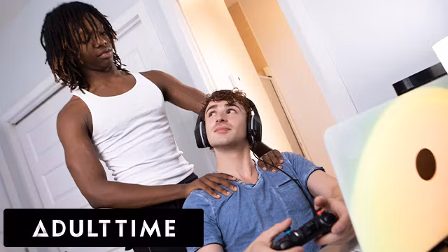 ADULT TIME - Gamer Ryan Jacobs & Roommate Jade Desire Turn Shoulder Massage Into Jerk Off Session