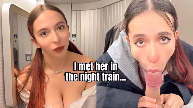 I Met Desperate Girl in the Night Train.. She Loves Risky Public Sex in the Cable Way