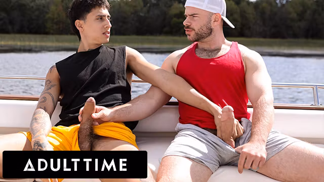 ADULT TIME - Straight Buddies Marcus McNeil & Angel Elias Turn Disappointing Boat Day Into Hard Fuck