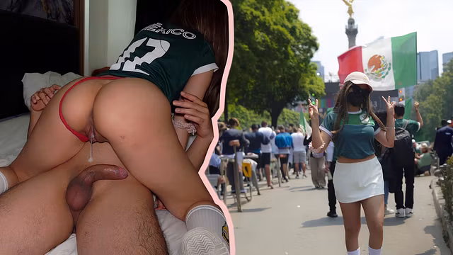 INFLUENCER aficionada COGE con FAN POR DINERO en el ECUADRO vs MÉXICO!! Eyaculando Dentro de su Vagina en el Mundial!!