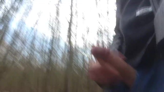 Nice jerk off in public and cumming