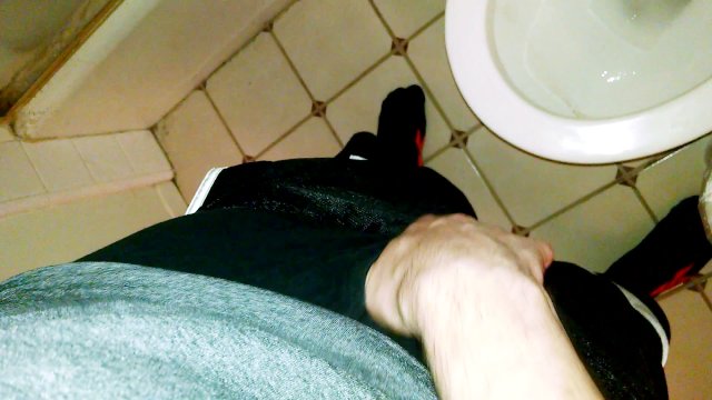 Uncut Guy With Beautiful Cock Pissing In Toilet