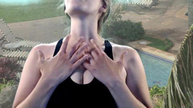 Tiny Slut Bounces on World's Biggest Cock! Sensual extravaganza at poolside