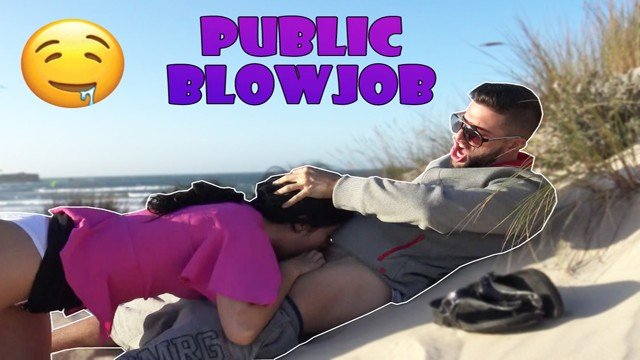 PUBLIC BLOWJOB on THE BEACH