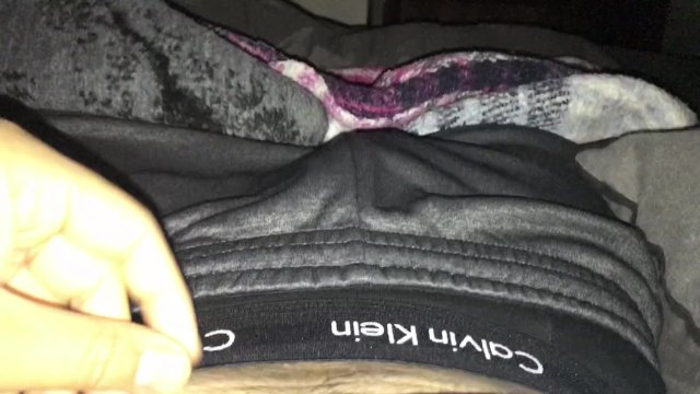Boy plays with his dick while in Calvin Klein’s