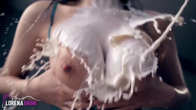 Boobs Shaking - Milk Play - Slowmotion