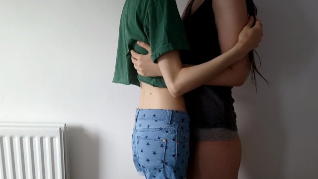 cute lesbian girls make out  real lesbian intimacy