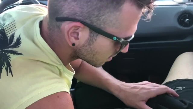 Sex in car  Blowjob