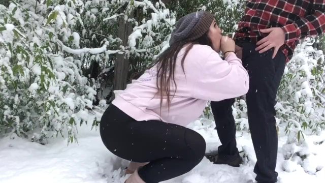 Horny Canadians in the Snow  Behind the Scenes of our Blow in the Snow Vid