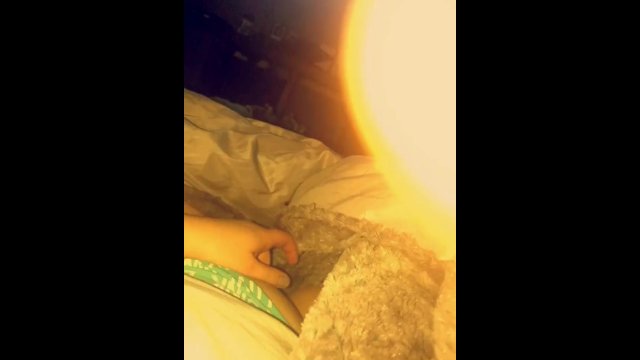 teen caught playing with herself.