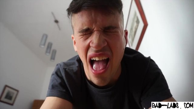 Teen boy gets his tight bubble butt spanked hard by daddy